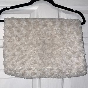 White Faux Fur Infinity Scarf